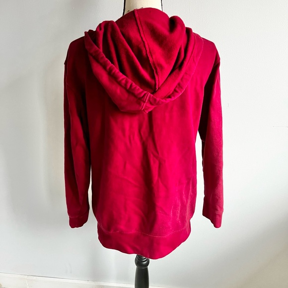 100% Organic Cotton Sandcloud Red Zippered Hoodie Jacket size large - Picture 3 of 9